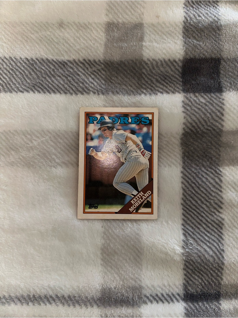 Topps Padres Card with Brown and Blue Accents